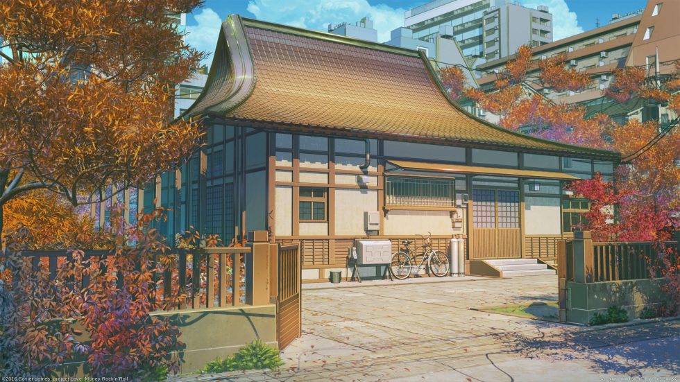 秋日传统日式房屋街景4K动漫壁纸 免费下载-紫媛壁纸网
