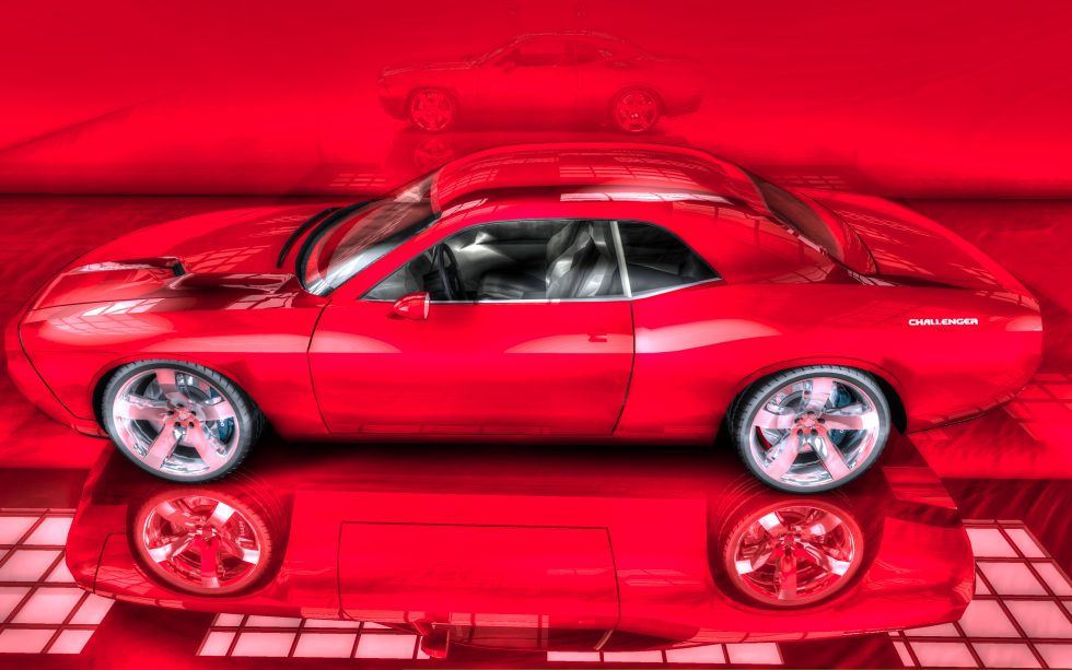 红色跑车艺术渲染图4K壁纸